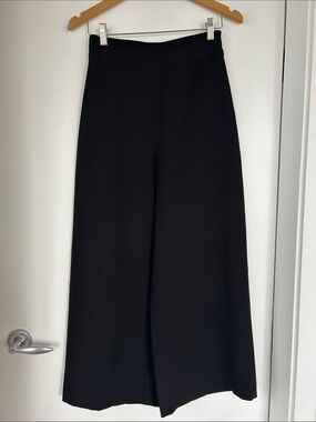 Zara Black Wide-Leg High-Waist Pants